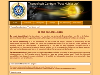 THEOSOFISCH CENTRUM POST NUBILA LUX