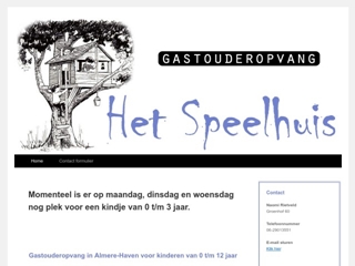 GASTOUDEROPVANG HET SPEELHUIS-HAVEN
