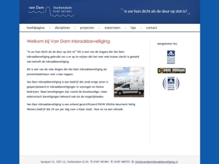 DAM INBRAAKBEVEILIGING J A VAN
