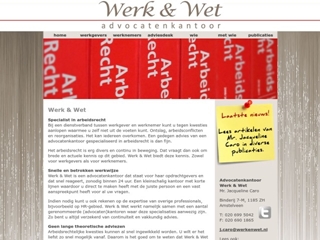 WERK & WET ADVIESBUREAU VOOR ARBEIDSRECHT