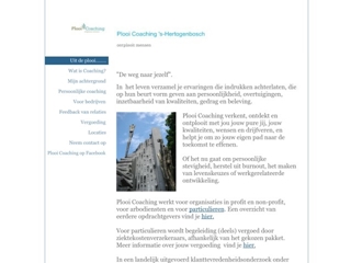 PLOOI COACHING/COUNSELING TRAINING EN ADVIES