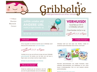 GRIBBELTJE GEBOORTEKAARTJES