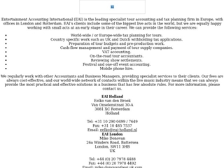 ENTERTAINMENT ACCOUNTING INTERNATIONAL -
