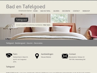 TAFELGOED DECORATIE VOOR BED, BAD EN TAFEL