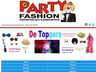 PARTY FASHION FEESTARTIKELEN EN KLEDINGVERHUUR