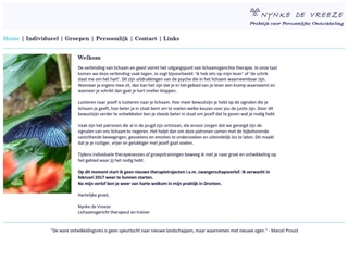 NYNKE DE VREEZE PRAKTIJK VOOR PERSOONLIJKE ONTWIKKELING