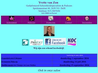 MEDISCH PEDICURE/SCHOONHEIDSSPECIALISTE YVETTE VAN ZON