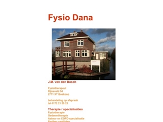 FYSIO DANA J M VD BOSCH