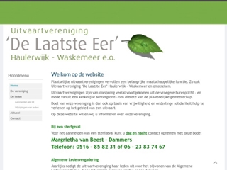 UITVAARTVERENIGING DE LAATSTE EER HAULERWIJK WASKEMEER EO