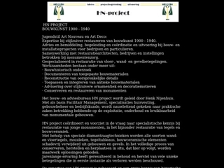 HN PROJECTS BOUWKUNST 1900-1940