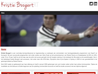 KRISTIE BOOGERT - TENNIS, MEDIA EN MARKETING