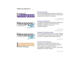 HEXSPOOR BV BINDERIJ