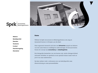 SPEK ACCOUNTANTS EN BELASTINGADVISEURS BV