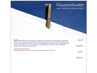 BLAUWSELWATER - VOOR HELDERE COMMUNICATIE