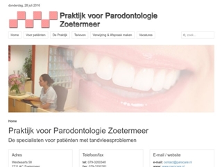 ZOETERMEER PRAKTIJK VOOR PARODONTOLOGIE