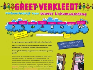 GREET VERKLEEDT VERHUUR VAN TONEEL- EN THEMAKLEDING