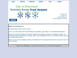 GLAS EN SLOTENMAKER FRED VERJANS
