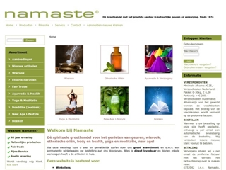NAMASTE BV IMPORT GROOTHANDEL WIEROOK & ETHERISCHE OLIEN EA