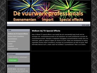 TD SPECIAL EFFECTS VOF DE VUURWERKPROFESSIONALS