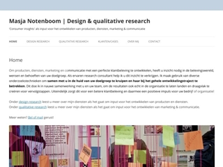 MASJA NOTENBOOM | DESIGN & QUAL. RESEARCH