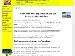 FRIKKEN HYPOTHEKEN EN FINANCIEEL ADVIES ROB