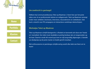 COMMUNICATIEBUREAU TEKST OP MAATMAN