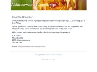 ALBLASSERWAARD TUINPROJEKTEN