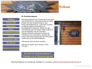 DOORBRAAK MUZIEKWERKPLAATS DE
