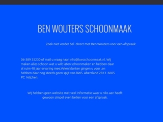 SCHOONMAAKBEDRIJF BWS