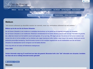 GER DE KRAMER BEGRAFENIS/CREMATIEVERZORGING