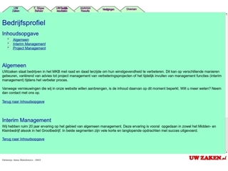 BEDRIJFSRESULTATEN BV UW