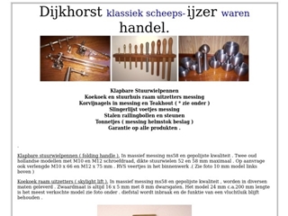 DIJKHORST KLASSIEK SCHEEPSE IJZERWARENHANDEL