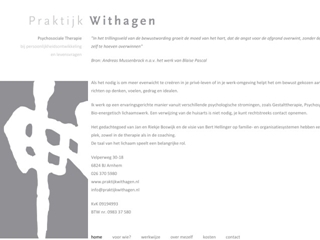 PRAKTIJK PSYCHO-SOCIALE THER ANNE WITHAGEN