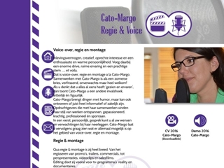 CATO-MARGO REGIE & VOICE