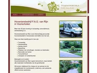 HOVENIERSBEDRIJF F A G VAN RIJN