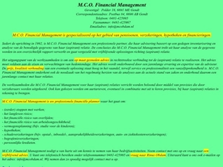 MCO FINANCIAL MANAGEMENT