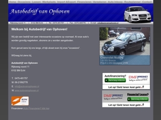 OPHOVEN GARAGE AUTOBEDRIJF VAN