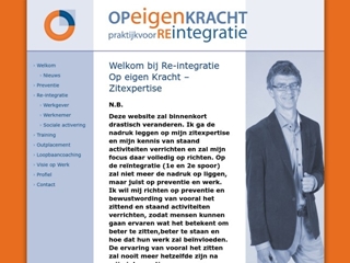 OP EIGEN KRACHT RE-INTEGRATIE EN ERGOTHERAPIE