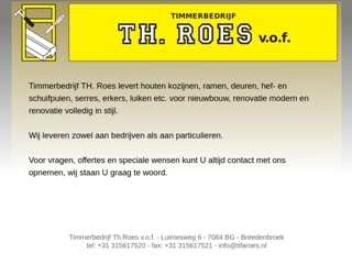 ROES VOF TIMMERBEDRIJF TH