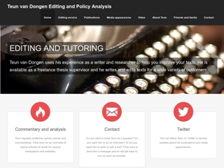 DONGEN EDITING AND POLICY ANALYSIS TEUN VAN